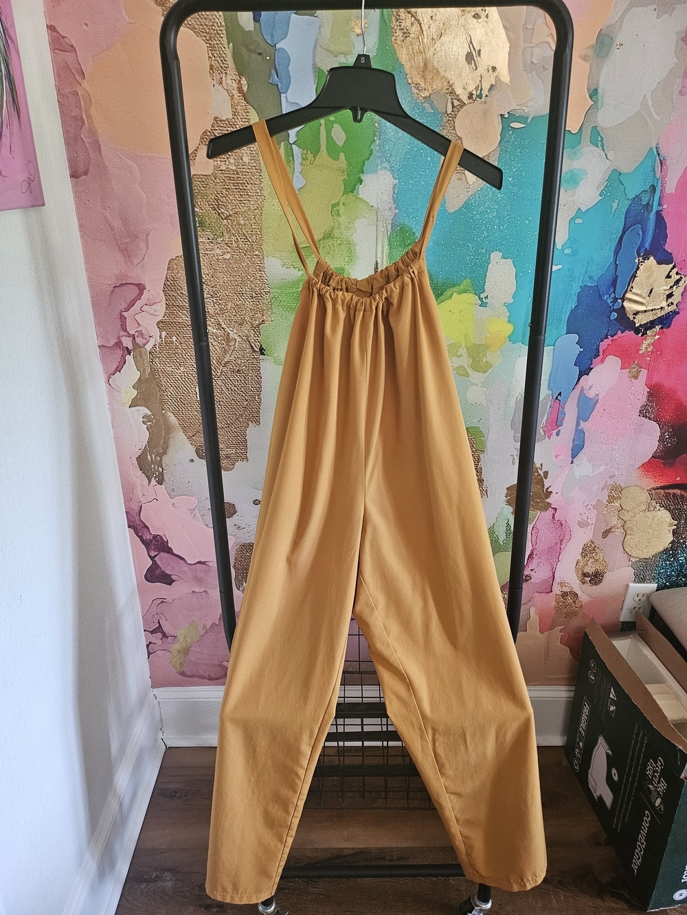 Women's Mustard Wide-Leg Jumpsuit